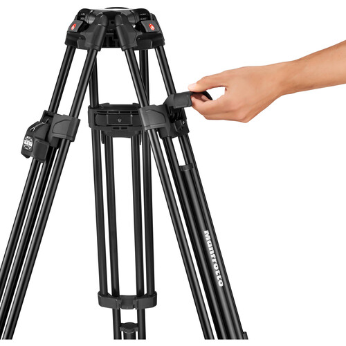 Manfrotto MVK504XTWINFA 504X Fluid Video Başlık 645 Alüminyum Video Tripod Kit