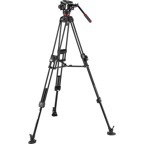 Manfrotto MVK504XTWINFA 504X Fluid Video Başlık 645 Alüminyum Video Tripod Kit