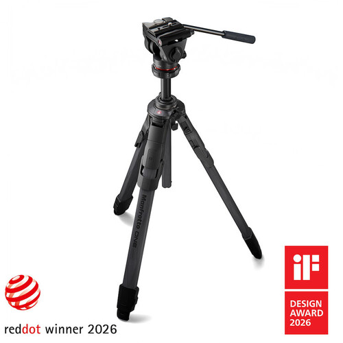 Manfrotto MKONEC-500X One Carbon Tripod ve 500X Akışkan (Fluid) Başlık Tripod Kiti