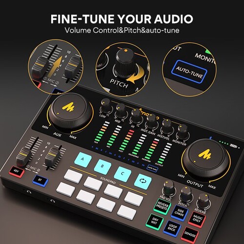 Maono AME2 Podcast ve Canlı Yayın için Ses Kartı