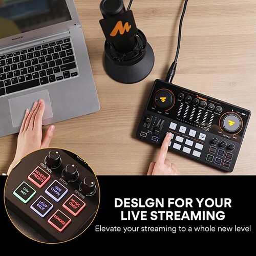 Maono AME2 Podcast ve Canlı Yayın için Ses Kartı