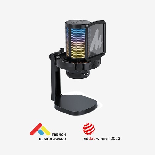 Maono DGM20 GamerWave Condenser USB Gaming RGB Mikrofon (Siyah)