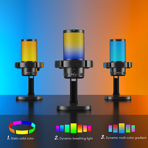 Maono DGM20 GamerWave Condenser USB Gaming RGB Mikrofon (Siyah)