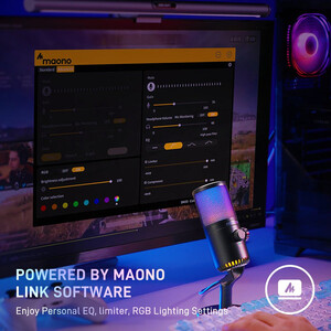 Maono DM30RGB USB Gaming Mikrofon (Beyaz) - Thumbnail