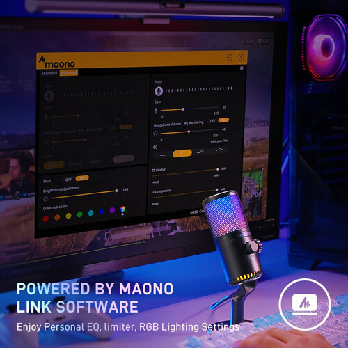 Maono DM30RGB USB Gaming Mikrofon (Beyaz)