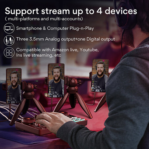 Maono Maonocaster AM200 Podcast ve Canlı Yayın için Ses Kartı