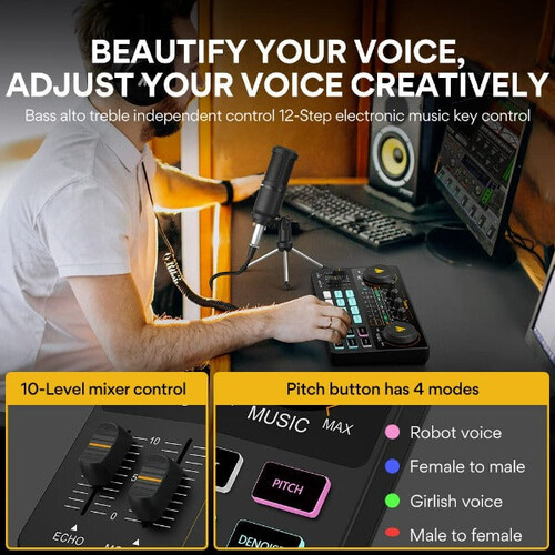 Maono Maonocaster AM200 Podcast ve Canlı Yayın için Ses Kartı