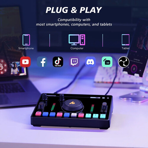 Maono Maonocaster AMC2 NEO Podcast ve Canlı Yayın için Ses Kartı (Beyaz)
