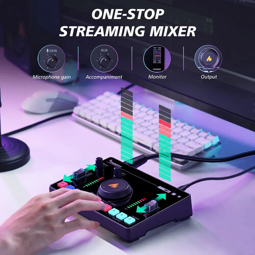 Maono Maonocaster AMC2 NEO Podcast ve Canlı Yayın için Ses Kartı (Beyaz)