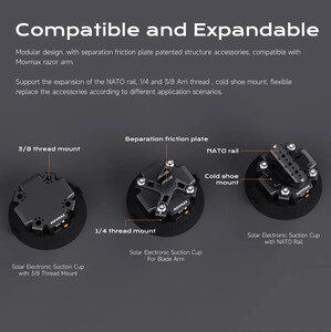 Movmax Blade Arm with Solar Electronic Suction Cup Kit - Thumbnail