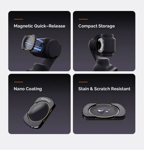 Movmax DJI Pocket 3 İçin ND 16/64/256/CPL Filtre Seti - Thumbnail