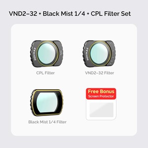 Movmax DJI Pocket 3 İçin VND2-32 + Black Mist 1/4 + CPL Filtre Seti - Thumbnail