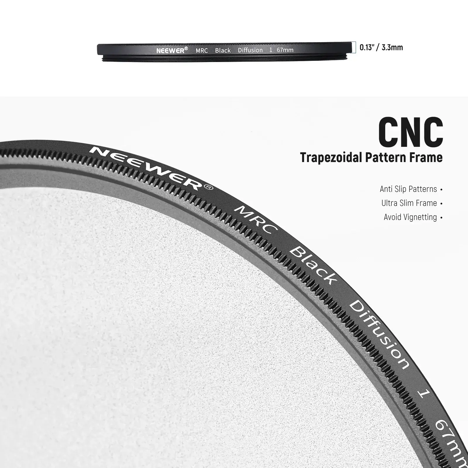 Neewer 82mm 1/1 Black Diffusion Sinematik Efekt Filtresi