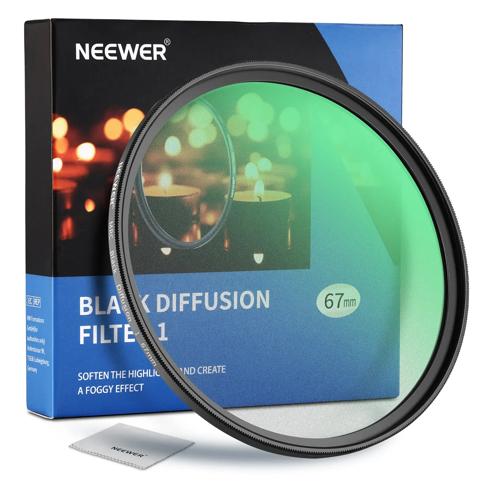 Neewer 82mm 1/2 Black Diffusion Sinematik Efekt Filtresi