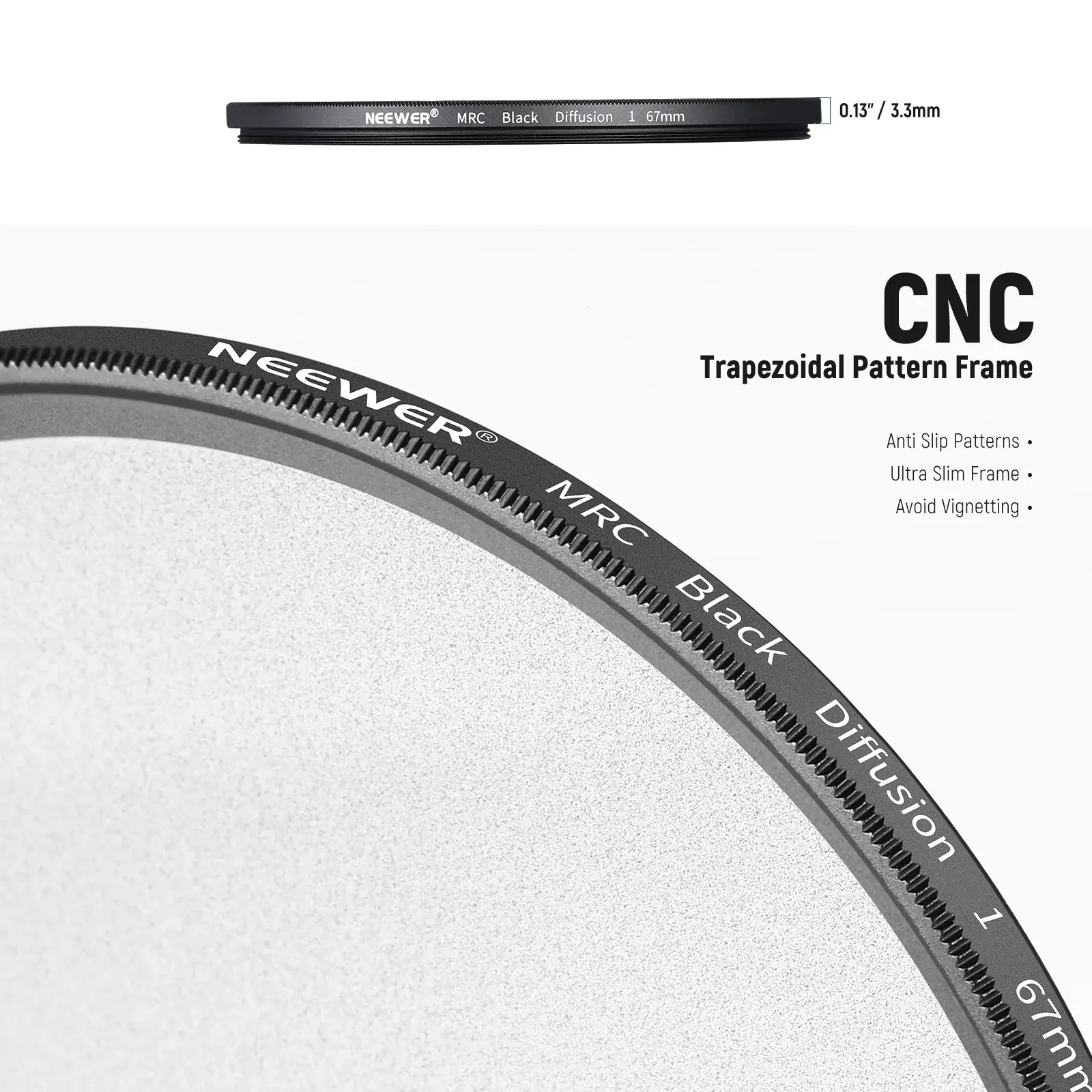 Neewer 82mm 1/2 Black Diffusion Sinematik Efekt Filtresi - Thumbnail