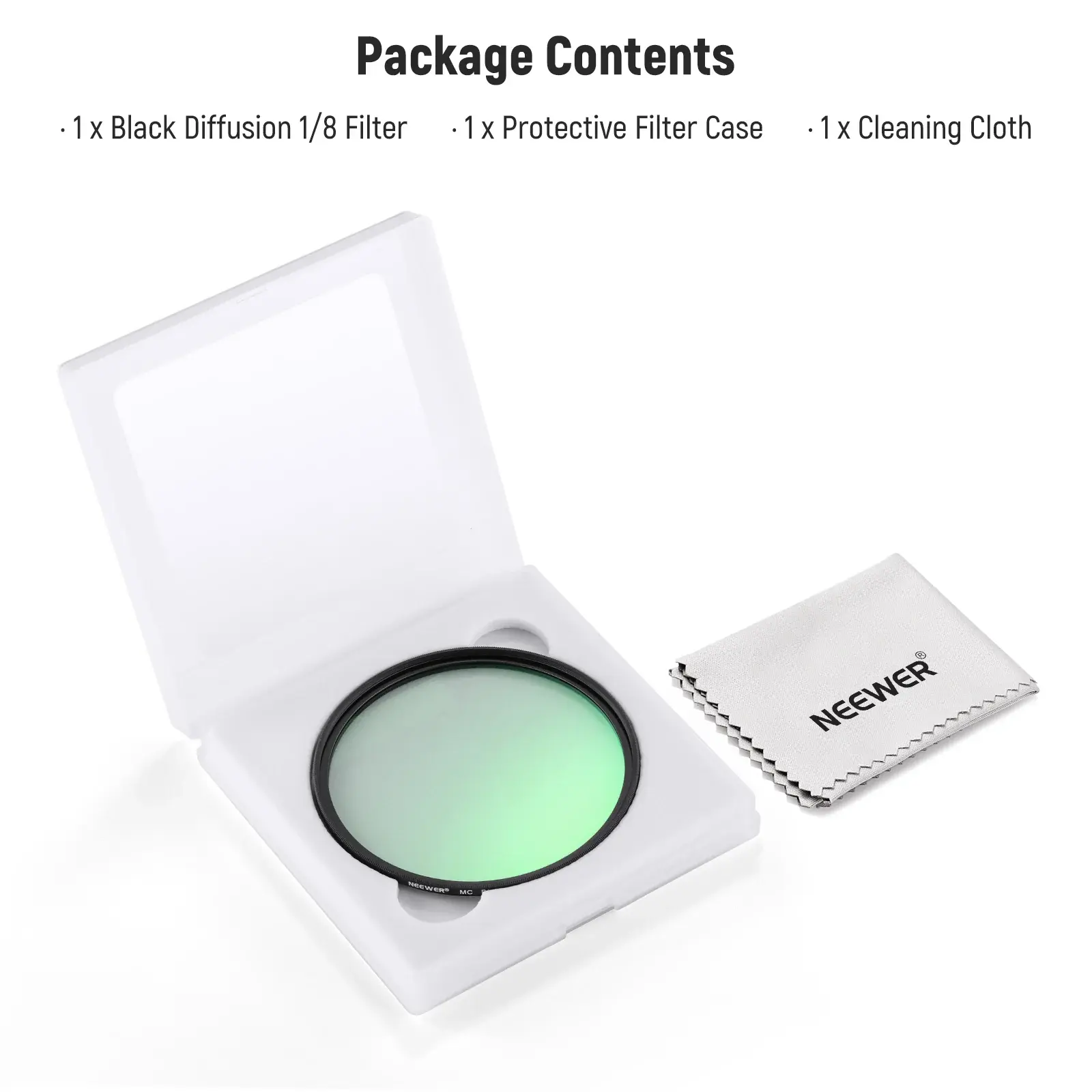 Neewer 82mm 1/8 Black Diffusion Sinematik Efekt Filtresi