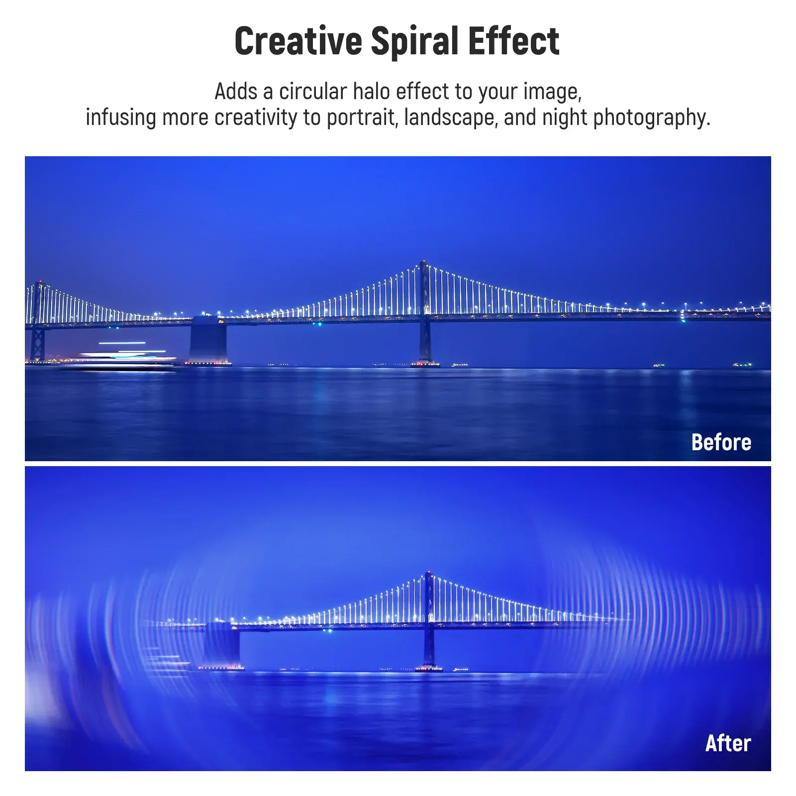 Neewer 82mm Spiral Halo Camera Lens Filter Sinematik Özel Efekt Filtresi