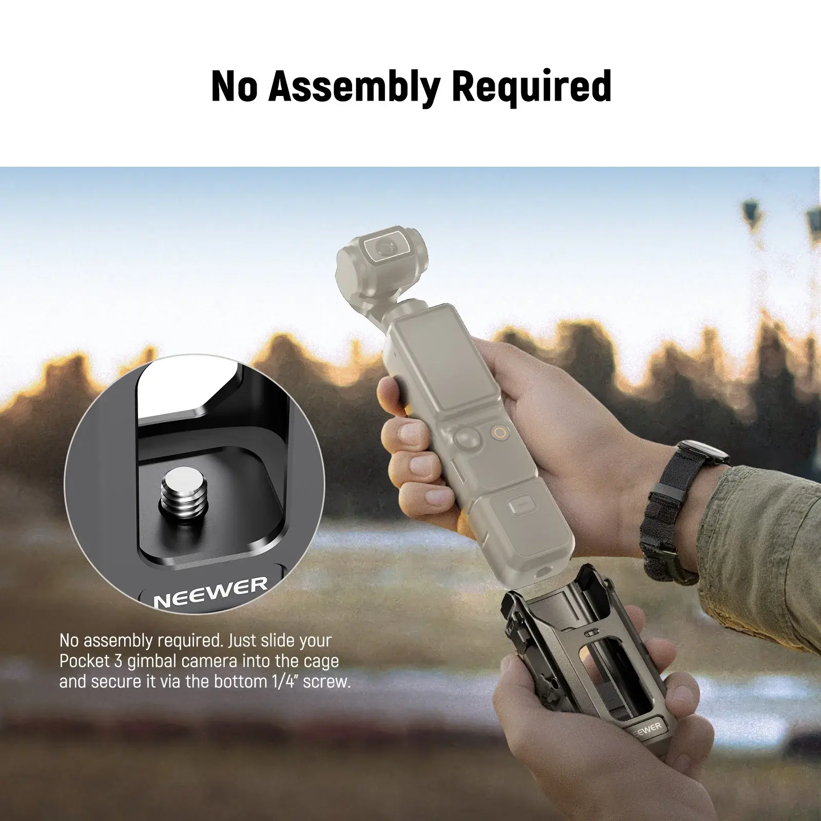 NEEWER AC029 DJI Osmo Pocket 3 İçin Manyetik Koruma Kafesi - Thumbnail