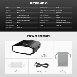 NEEWER BASICS Z120 SE Mini Kamera Flaş - Thumbnail