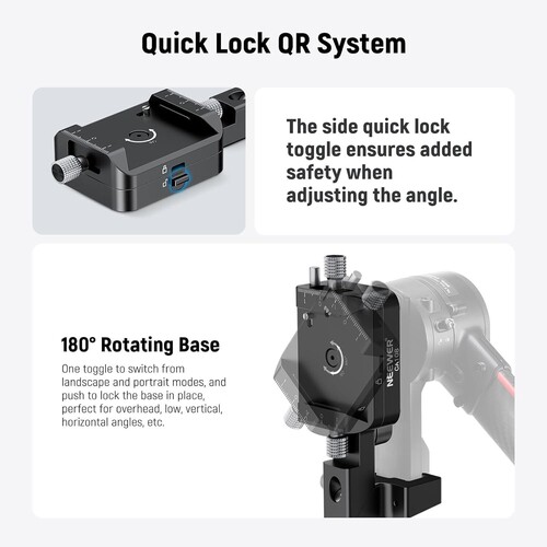 NEEWER CA108 DJI Ronin RS2 / RS3 / RS4 için Dikey Hızlı Değiştirme Plakası