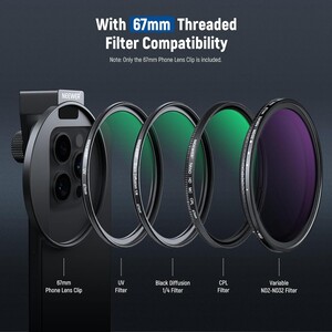 NEEWER LA006 67mm Telefon Filtre Yuvası Klipsi - Thumbnail