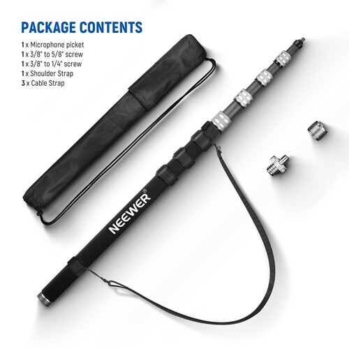 Neewer MS300C Mikrofon için Karbon Boom Kolu 300cm (Siyah)