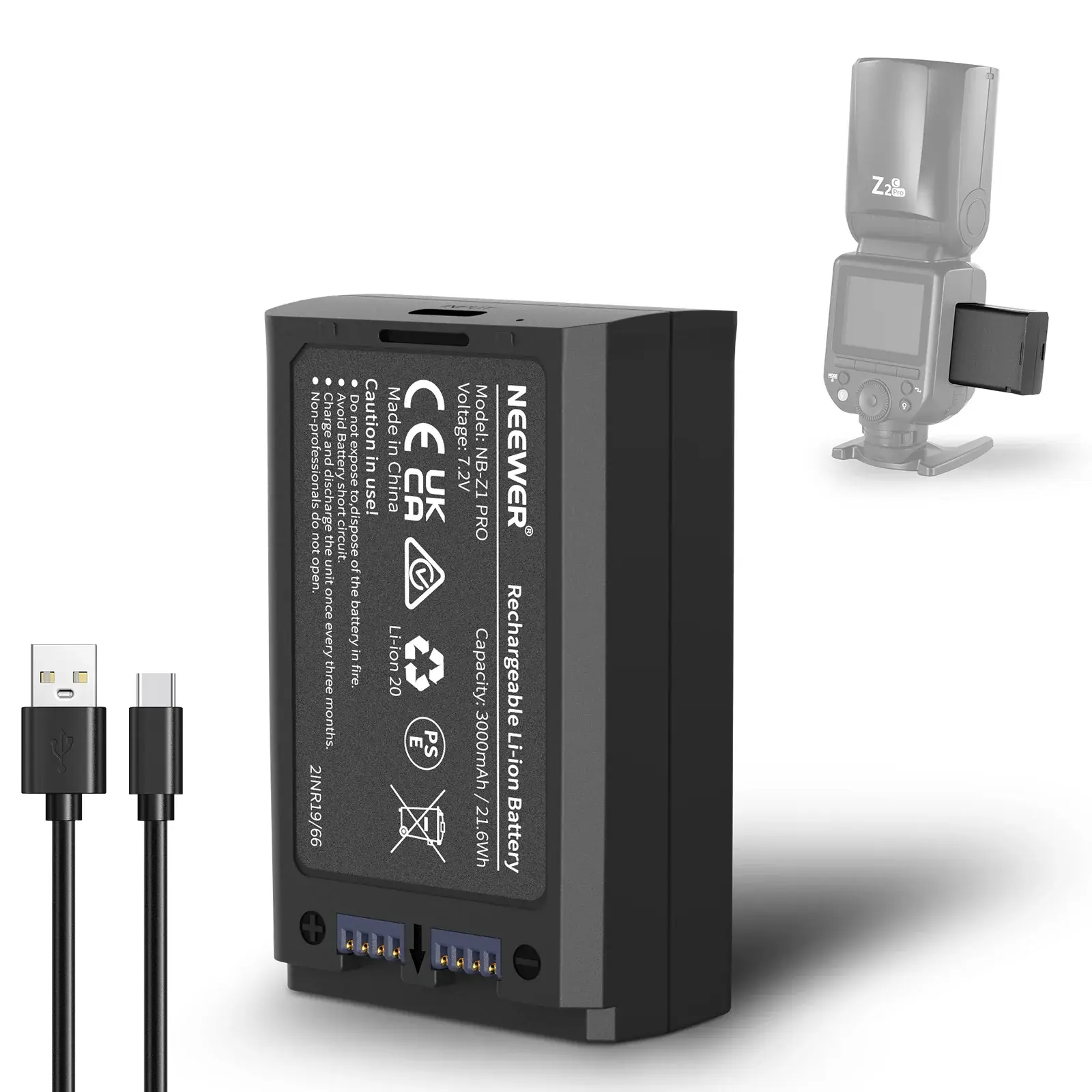 Neewer - NEEWER NB-Z1 Pro 7.2V 3000mAh Li-ion Yedek Batarya