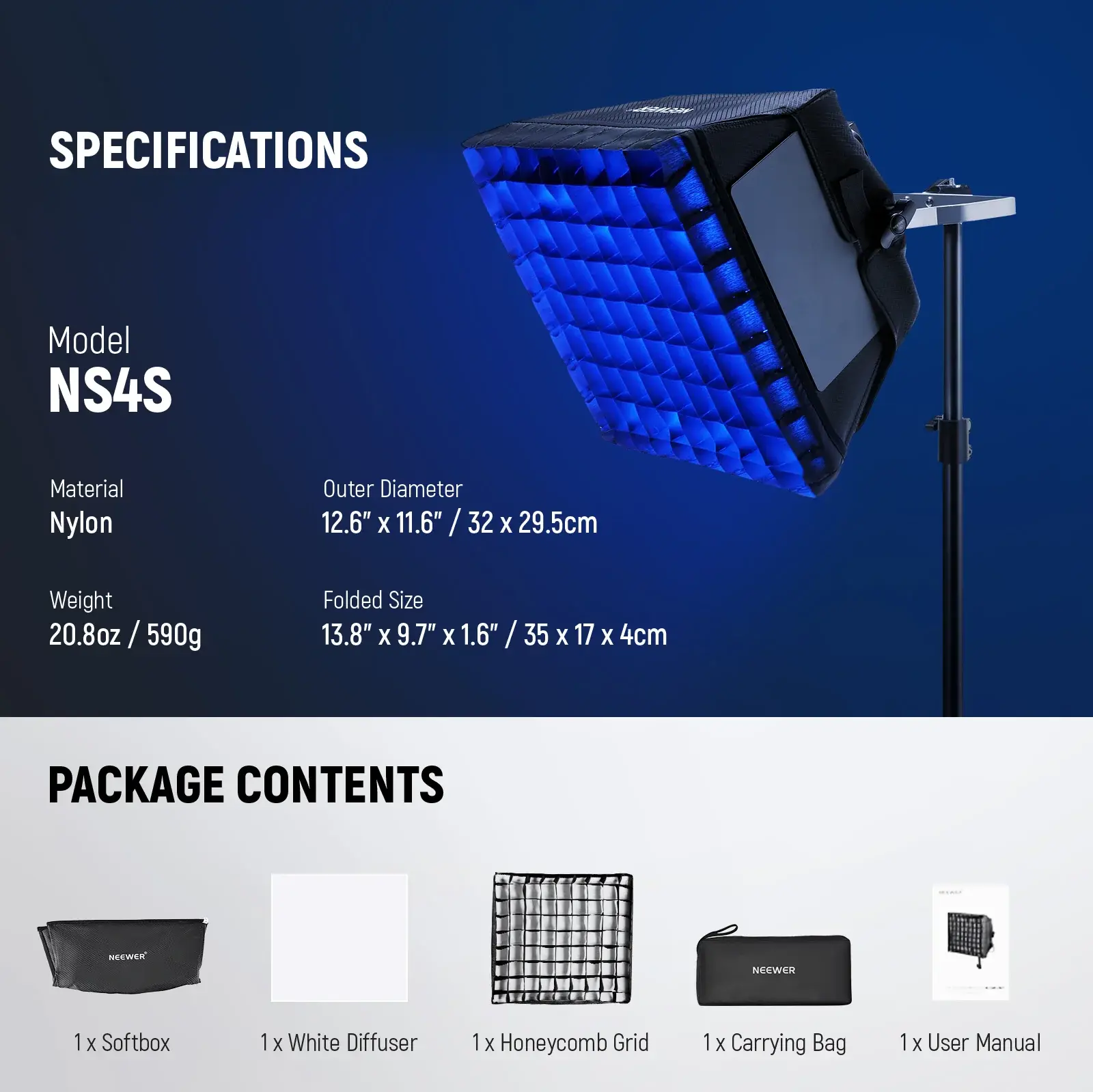 Neewer - NEEWER NS4S Softbox RGB660 II (1)
