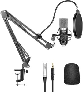 Neewer - Neewer NW-700 Pro Condenser Microphone and Monitor Headphones 7-in-1 Kit