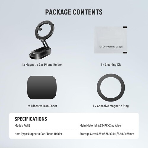 NEEWER PA118 Manyetik Araç Telefon Tutucu