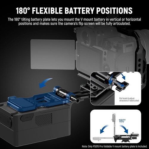 NEEWER PS015 Pro Katlanabilir V-Mount Batarya Plakası