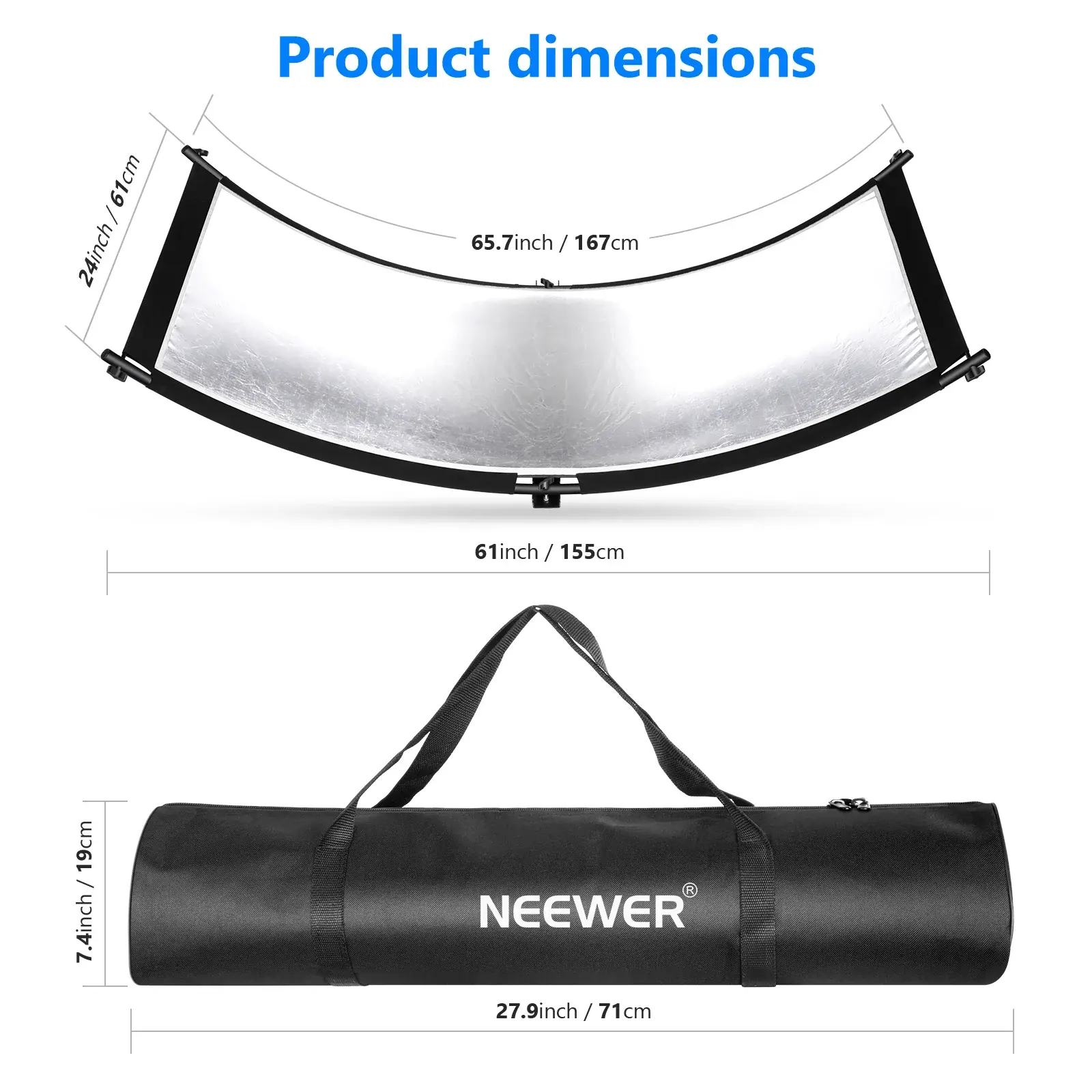 Neewer - NEEWER RF-01 Yassı Reflektör 155x61cm (1)