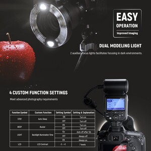 Neewer RF1-C Makro Ring Flaş (Canon) - Thumbnail