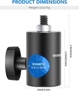 NEEWER ST12 Hızlı Adaptör Dönüştürücü - Işık Standı Uç Adaptörü (2'li Paket) - Thumbnail