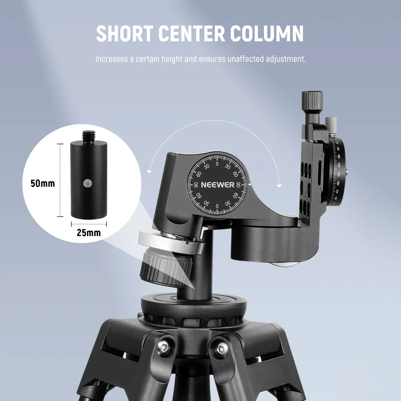 NEEWER TH15 3 Yönlü Dişli Tripod Kafası