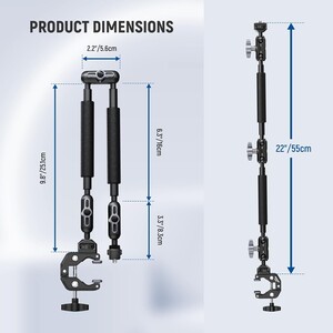 NEEWER UA057 22'' (55 cm) Mafsallı Magic Arm Süper Kelepçe ve Telefon Tutucu Kiti - Thumbnail