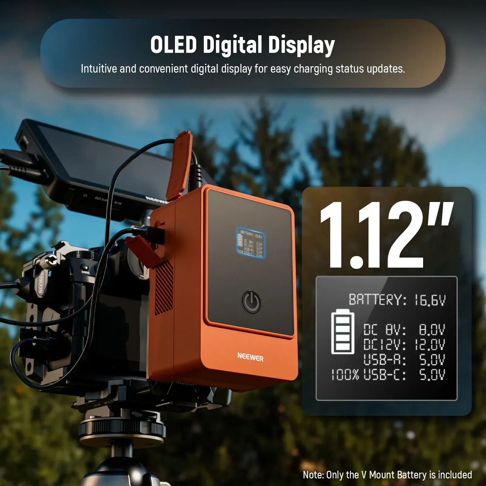 NEEWER V Mount Battery PS099E 6800mAh 14.5V 99Wh (Orange) - Thumbnail