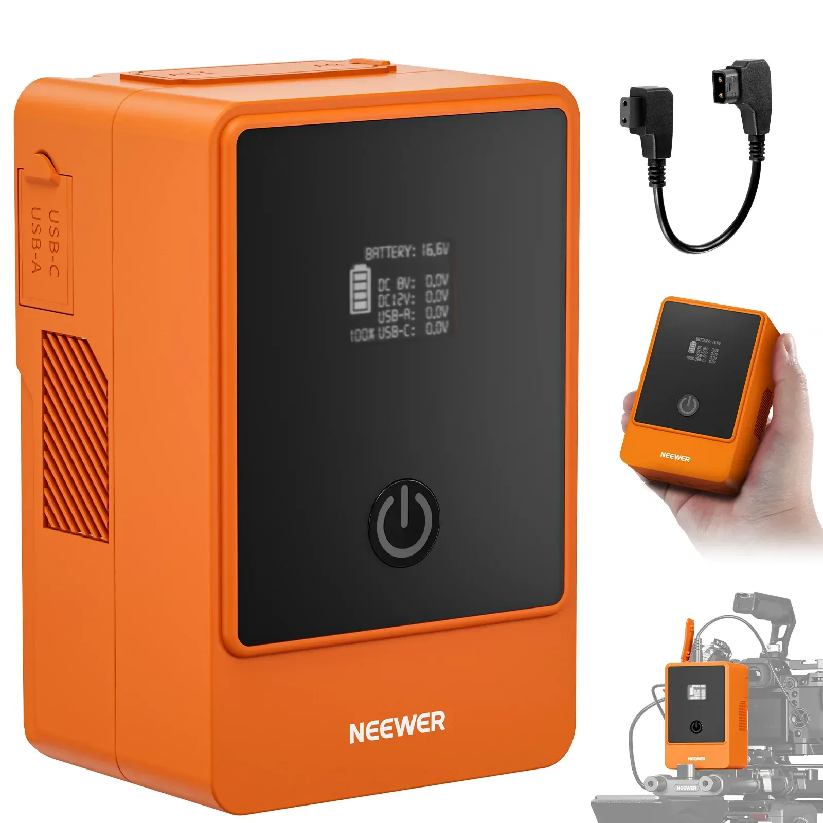 NEEWER V Mount Battery PS099E 6800mAh 14.5V 99Wh (Orange) - Thumbnail