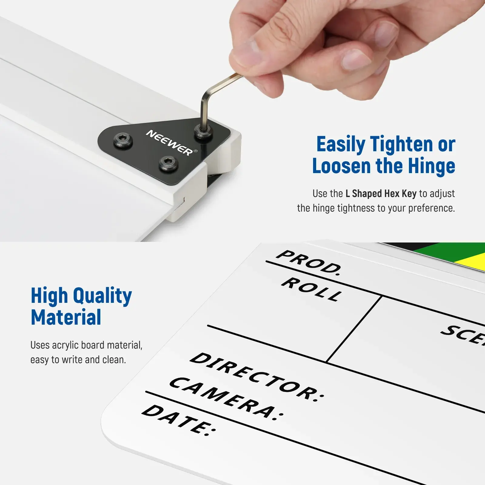 NEEWER Yönetmen Film Klaketi (30x25cm) - Thumbnail