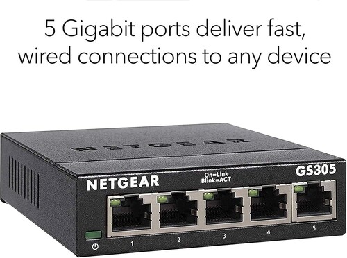NETGEAR GS305 5 Portlu Gigabit Ethernet Switch