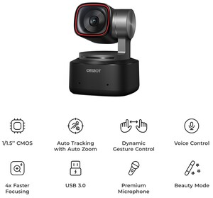OBSBOT Tiny 2 PTZ 4K AI Webcam - Thumbnail