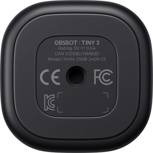 OBSBOT Tiny 3 AI 4K PTZ Webcam