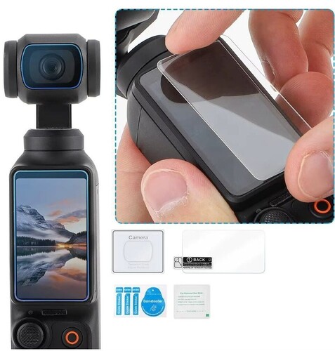 Oem Dji Osmo Pocket 4 ve 3 Için Cam Ekran Koruyucu Seti