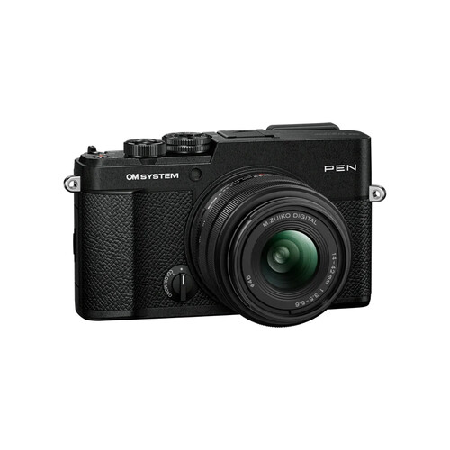 Olympus OM SYSTEM PEN Siyah + M.Zuiko 14-42mm F3.5-5.6 III Objektif Kiti