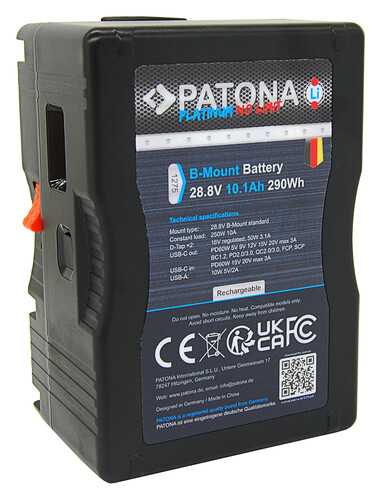 Patona 1275 Platinum B-Mount Batarya (290Wh)