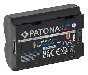 Patona 1371 Platinum USB-C Girişli Fuji FinePix NP-W235 Batarya - Thumbnail