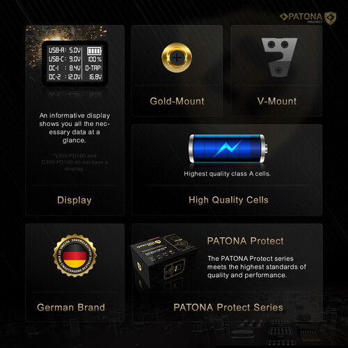 Patona 13815 Protect Gold Mount Batarya (G200-PD100 198Wh)