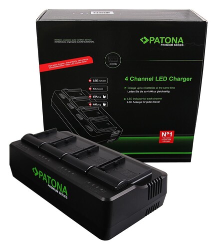 Patona 1688/1694 Premium 4’lü Şarj Cihazı Canon BP-A60 İçin