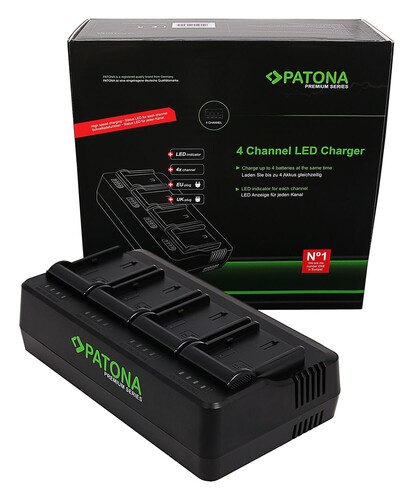 Patona 1700 Premium 4’lü Şarj Cihazı Canon LP-E6 İçin