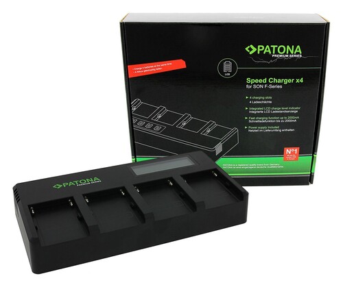 Patona 1703 Premium 4’lü Hızlı Şarj Cihazı Sony F Serisi Piller İçin